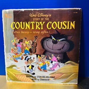 Walt Disney’s Story of the Country Cousin 1963 Disneyland Vinyl Record & Sleeve